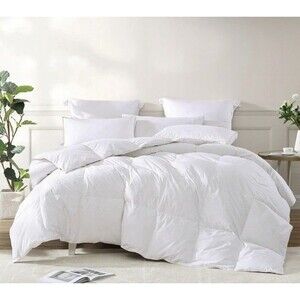Royal Luxe All Season White Goose Feather and Down Fiber Full / Queen Comforter